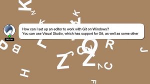 How can I set up an editor to work with Git on Windows?