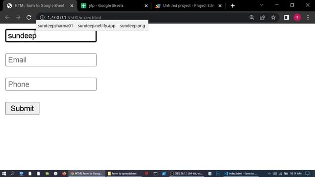 How to Submit HTML Form Data to Google Sheets | Save Using doPost Method | AppScript | JavaScript смотреть онлайн