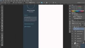 Modern Cv template Design with photoshop Part 1/2