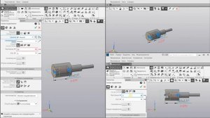 Компас-3D v17. Работа с несколькими окнами одного документа, скрытие ленты и панелей.