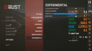 GeForce GTX 1650 SUPER -- Intel Core i5-9400F -- Rust FPS Test