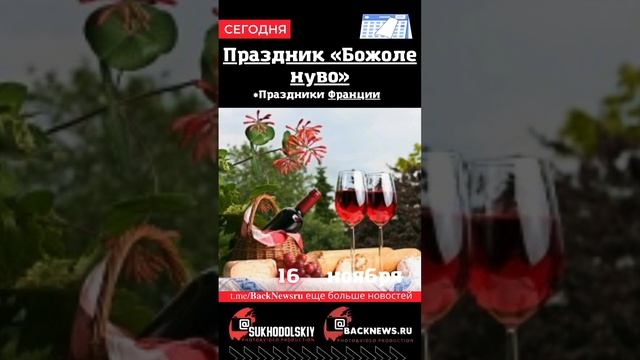 Сегодня, 16 ноября , в этот день отмечают  , Праздник «Божоле нуво»