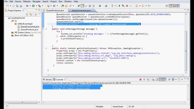 JAVA Message Service (JMS) Point to Point w/ JBoss Tutorial смотреть онлайн