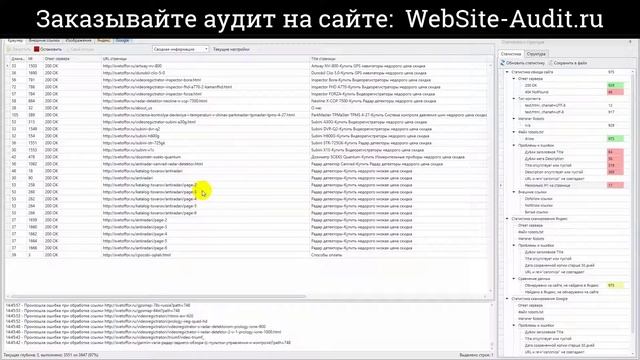 SEO-аудит интернет-магазина автоэлектроники. Анализ сайта на ошибки. Пример аудита сайта.