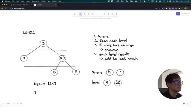 LC in JS: 102. Binary Tree Level Order Traversal [Tree - BFS]