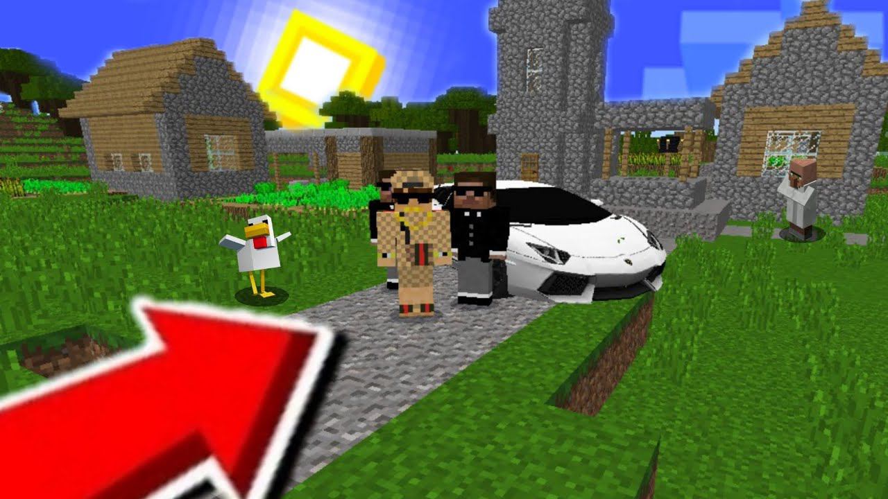 к нам в деревню жителей приехал миллионер в майнкрафт. minecraft 100% троллинг