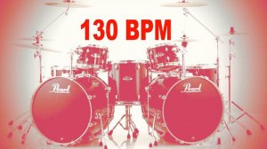 ROCK - 130BPM 4/4 drum track - metronome - drum beat