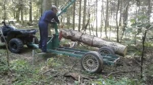 Кран-прицеп в работе.
