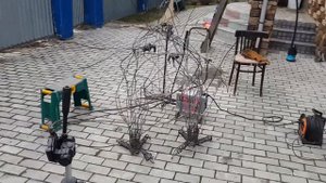 Дачная фигура из проволоки Птица