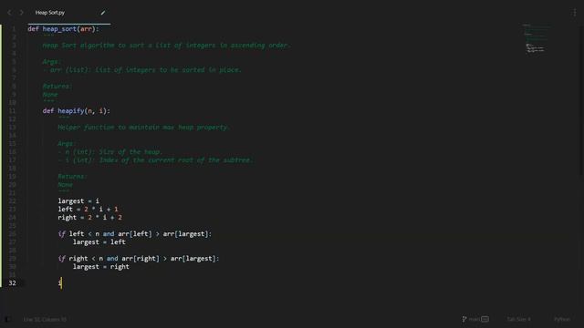 Heap Sort Code in Python | Sorting Algorithms | Python Coding Tutorial | Python Coding Interview смотреть онлайн