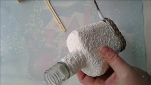 Декор бутылки "под камень"