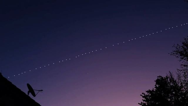 Спутники Starlink - Илон Маск - SpaceX - Вид с Земли смотреть онлайн