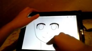 Рисую на обычном планшете пальцем с: