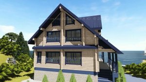 красивый проект трехэтажного дома на склоне горы с гаражем@arkhitektorabakumovaiu