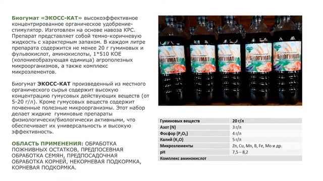 Производство органических удобрений ЭКОСС-КАТ