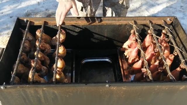 Как приготовить домашнее копчение / как закоптить окорочка / перепелки копченые / коктал