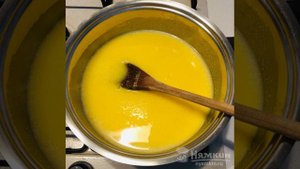 Полента с мясным фаршем и баклажаном