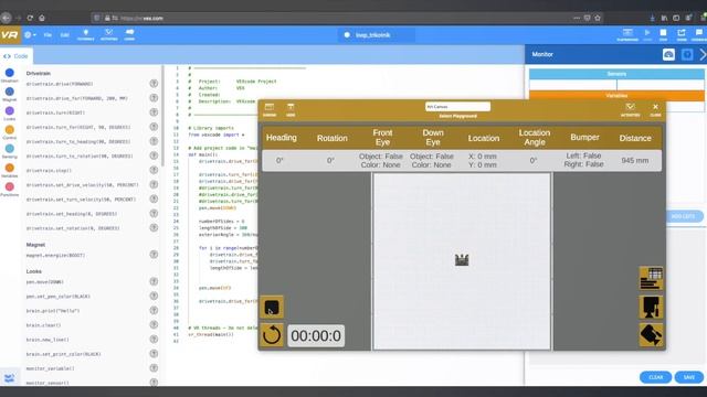 Draw any Polygon (Python VEXCode VR) смотреть онлайн
