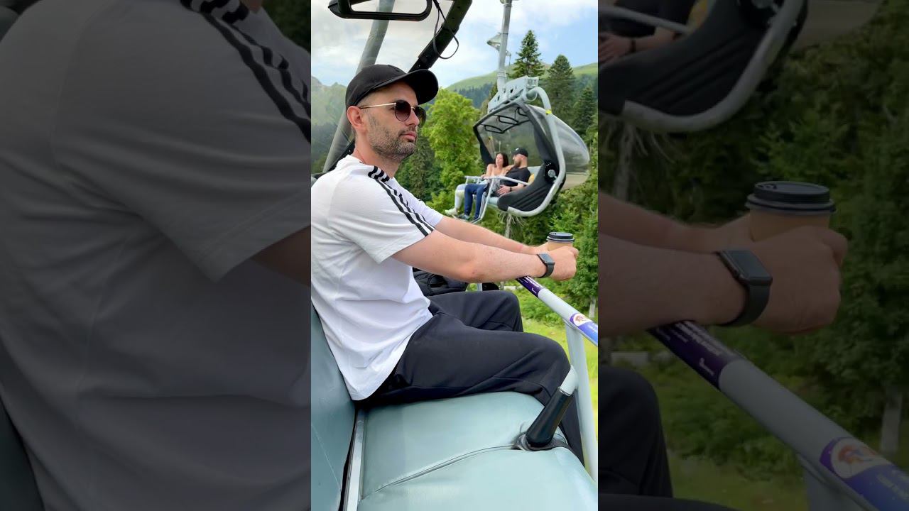 Канатная дорога курорта Роза Хутор. Сочи. Cableway of Rosa Khutor resort. Sochi.
