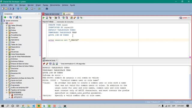 Crear Conexión system y usuario de base de datos oracle sql developer смотреть онлайн
