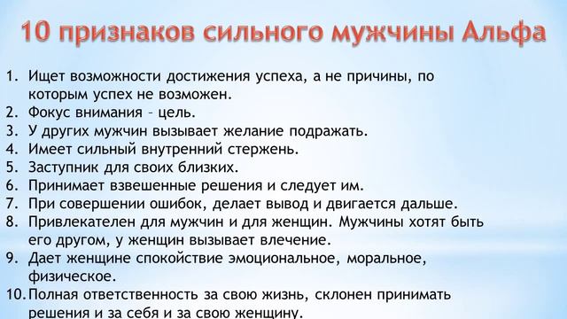 10 признаков сильного мужчины Альфа