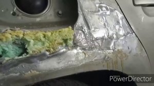 Ремонт разорваного крыла Рено Дастер