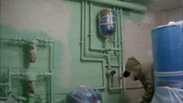 Бойлерная, покраска труб и стен. смотреть онлайн