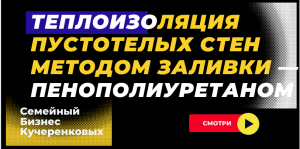 Теплоизоляция пустотелых стен: Методом заливки. Пенополиуретан. ППУ