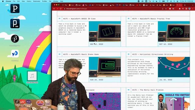 Coding Train Live:  Riding the Oregon Trail 1