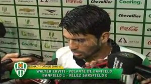 WALTER ERVITI BANFIELD 1 VÉLEZ 0 FECHA 7 26 10 2016