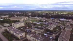 Красные Баки (Нижегородская область) с высоты птичьего полета.