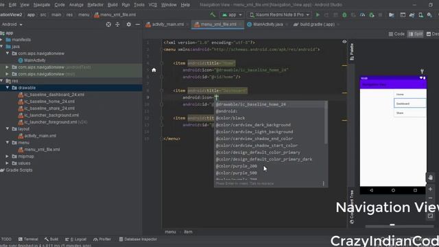 How to create Navigation View in Android Studio смотреть онлайн