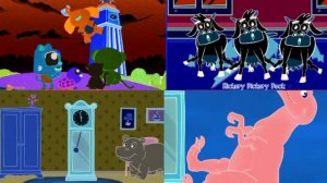 HICKORY DICKORY DOCK [ FLYING ELEPHANT VS COW ] HIPPO VS DINOSAUR]with COLOR INVERSION FX