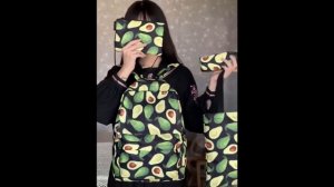 😻 Рюкзаки женские детские с принтом Авокадо