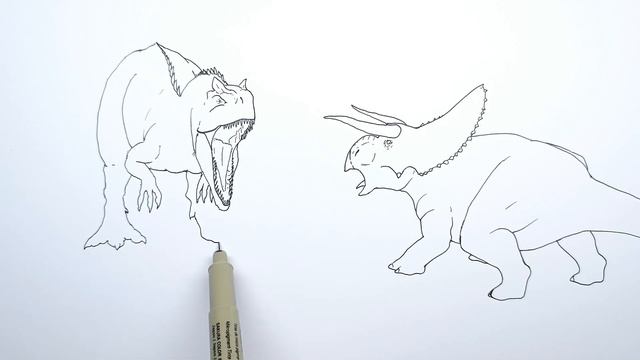 Battle at Big Rock | Nasutoceratops vs Allosaurus | How to Draw смотреть онлайн