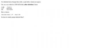 Ubuntu: Still no space after removing files