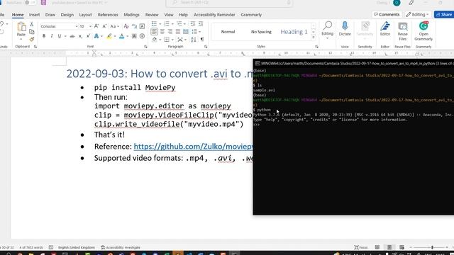 HOW TO: Convert Video From .avi to .mp4 in Python? (3 lines) смотреть онлайн