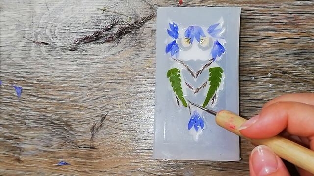 Брошка сова с растениями из эпоксидной смолы | Ателье цветов смотреть онлайн