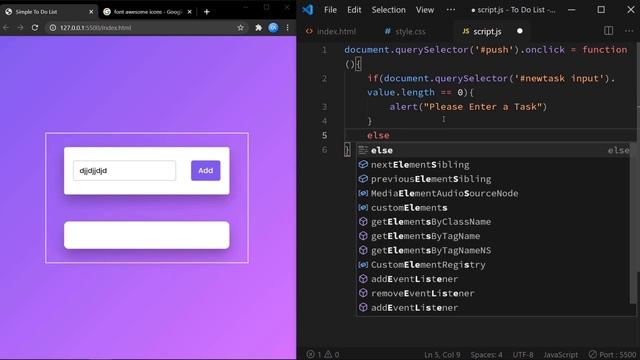 To Do List With Javascript | Step by Step Javascript Project