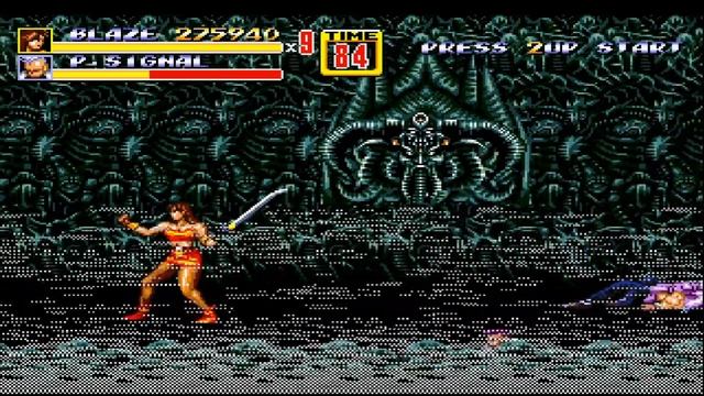 Street of Rage II (Genesis/Mega Drive)-Blaze Fielding Longplay using Game Genie Codes
