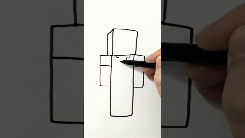 Как нарисовать Стива из Майнкрафт | How to draw Steve from Minecraft #minecraft