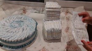 Коляска из памперсов.??Торт из Памперсов. Что подарить новорождённому!