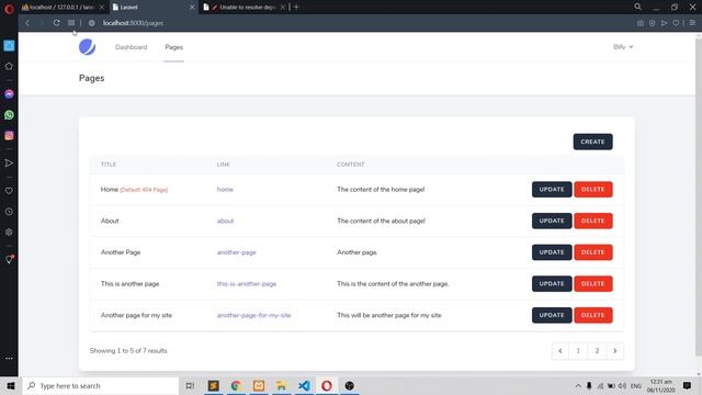 Laravel 8 Livewire Tutorial (Building a Simple CMS) : Frontpage Component for Dynamic Pages (part5)