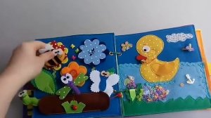 "Развивающая книга из фетра для самых маленьких "