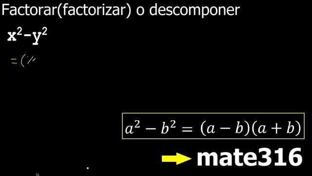 x2-y2 factorar factorizar o descomponer polinomios