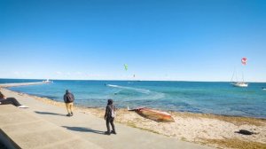 Amager strand / beach, Copenhagen, bike tour. 4K