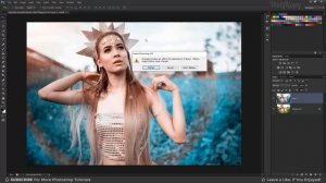 1-Minute Photoshop | Blue and Gold Color Grading Effect in Photoshop