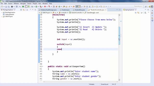 JAVA DATABASE CONNECTIVITY (CREATE CONSOLE MENU) смотреть онлайн