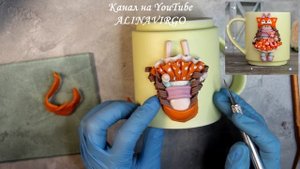 Мастер-класс: Декор кружки из полимерной глины FIMO/Девочка-лисичка на кружке /polymer clay tutoria