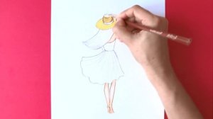 КАК НАРИСОВАТЬ ЧЕЛОВЕКА  ♥ ДЕВОЧКА В ШЛЯПЕ В ПОЛНЫЙ РОСТ ♥ УРОКИ РИСОВАНИЯ